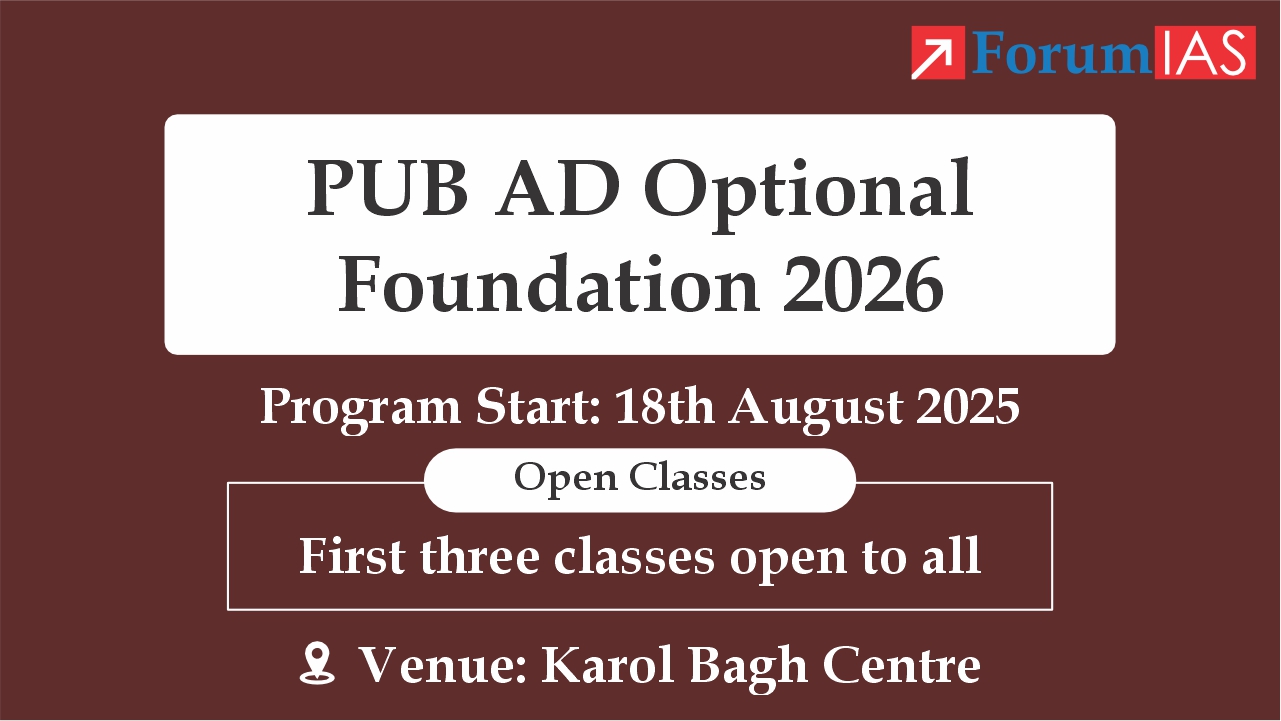 First 3 Open Classes on Public Administration Optional Foundation 2026